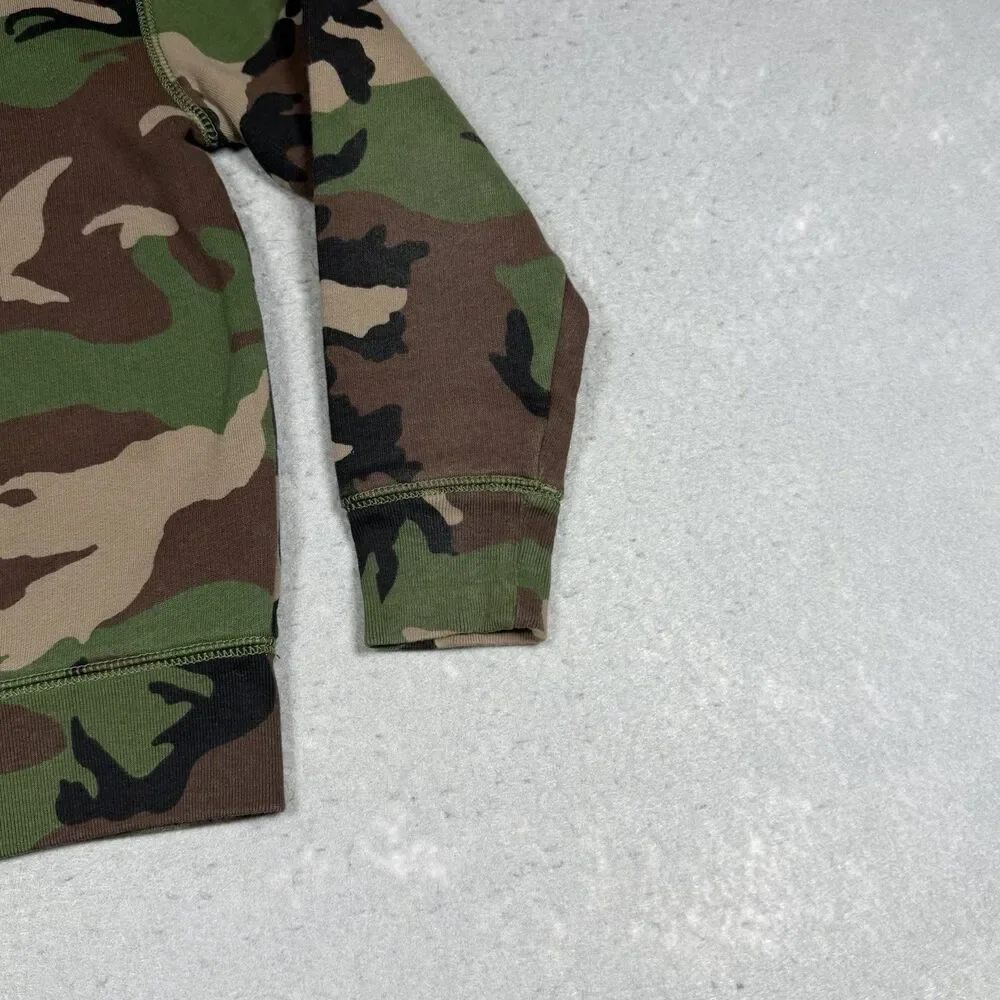 Polo Ralph Lauren Camo Sweater Kids Boys Size Small Green Brown Camouflaged Crew